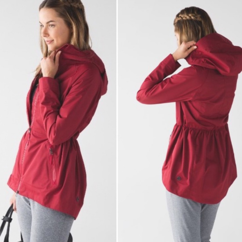 Lululemon red rain jacket
